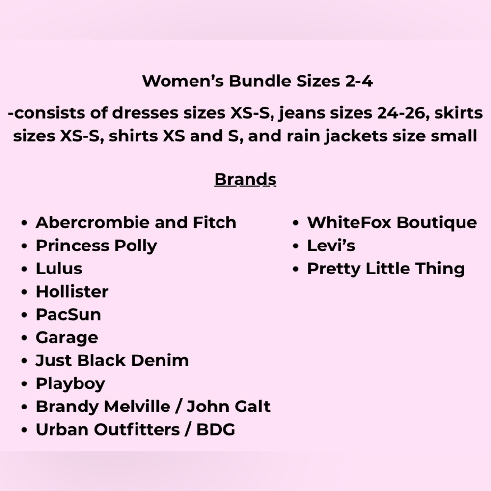 Women’s Sizes 2-4 Clothing Bundle!! (34 pieces of clothing)